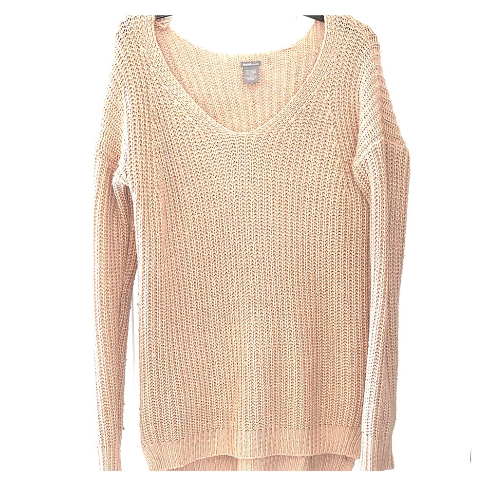 Blush/tan vneck sweater